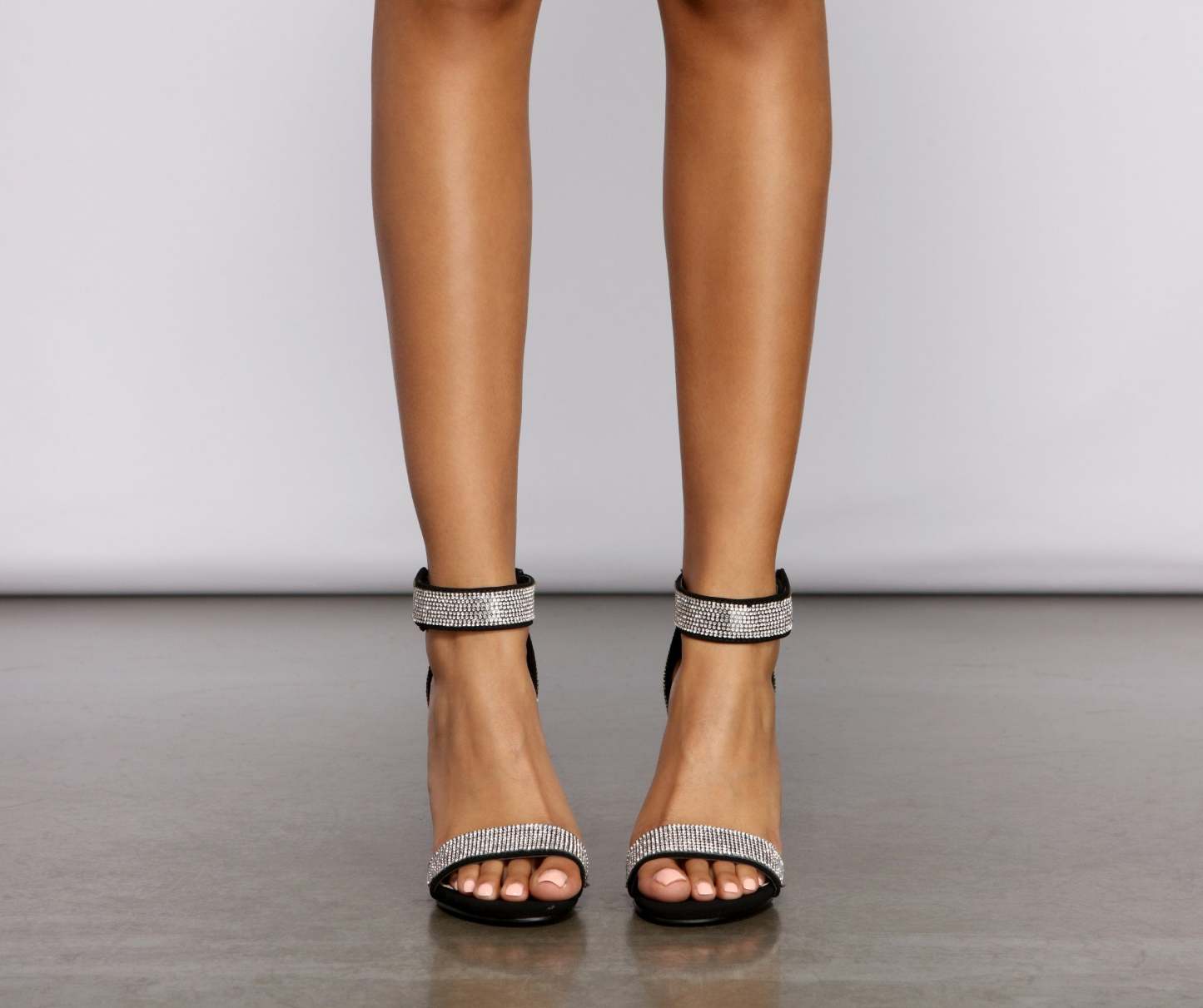Major Bling Rhinestone Block Heels - Lady Occasions