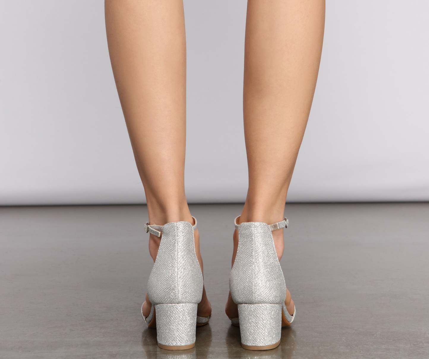 Glow Baby Glow Glitter Low Block Heels - Lady Occasions