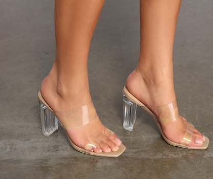 Clear And Chic PVC Mules - Lady Occasions