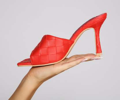Elevated Style Faux Leather Stiletto Mules - Lady Occasions