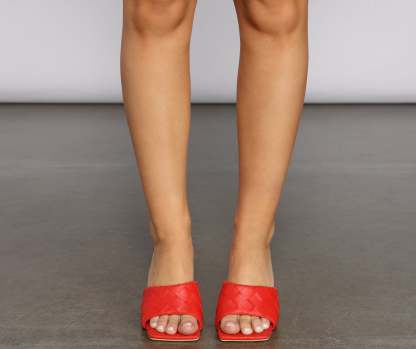 Elevated Style Faux Leather Stiletto Mules - Lady Occasions