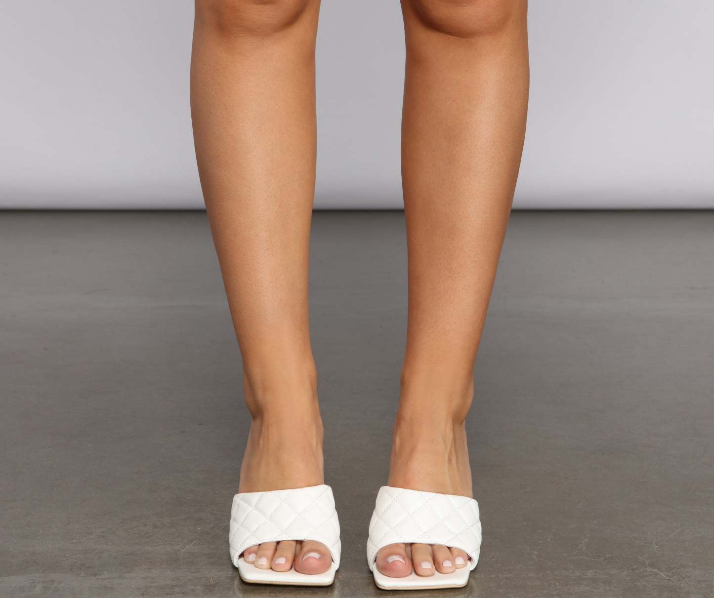 Stylish Quilted Faux Leather Stiletto Mules - Lady Occasions