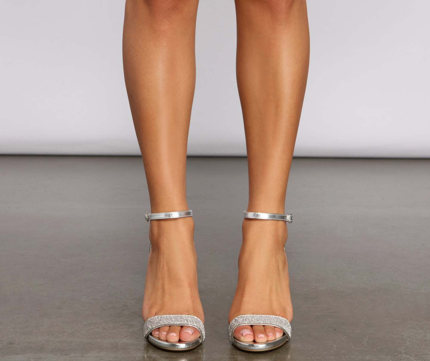 Luxe Glow Rhinestone Glitter Block Heels - Lady Occasions