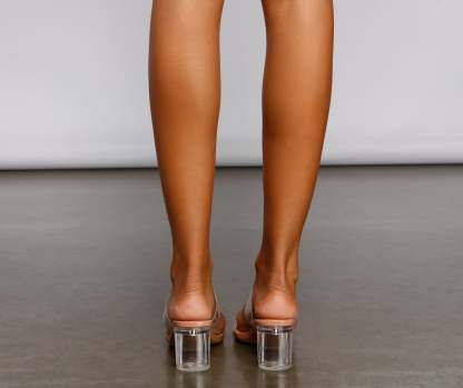 Clear That Up PVC Lucite Mules - Lady Occasions