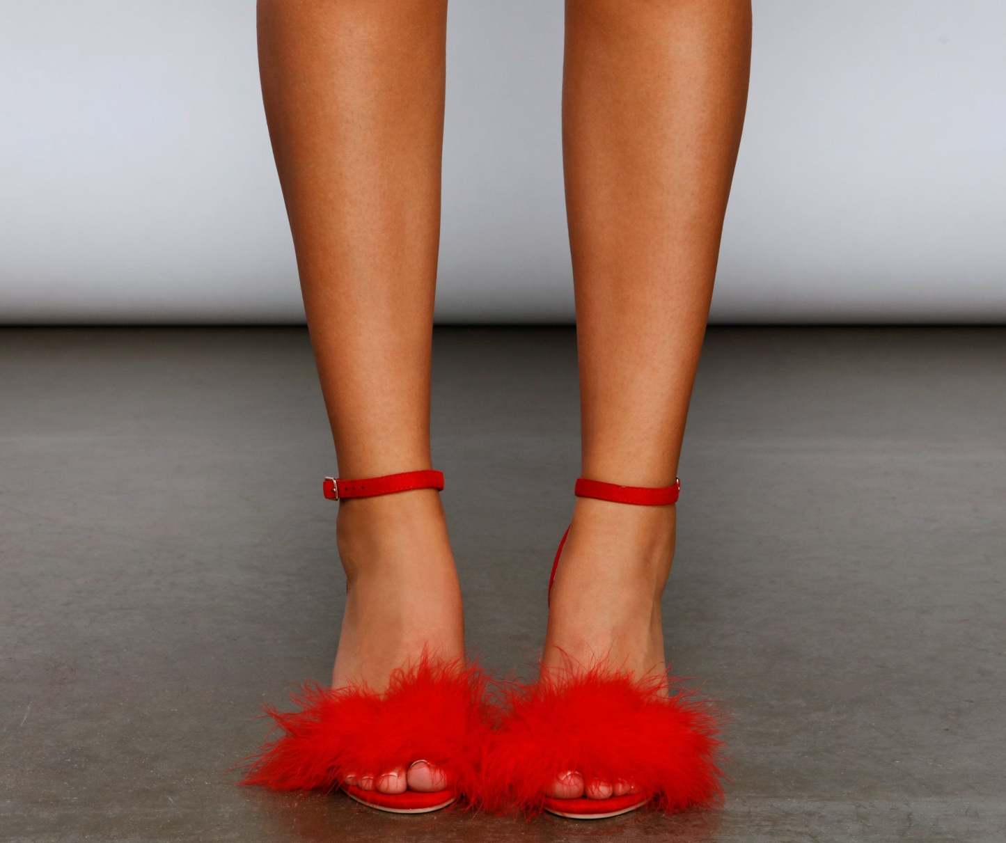 Glam It Up Marabou Block Heels - Lady Occasions