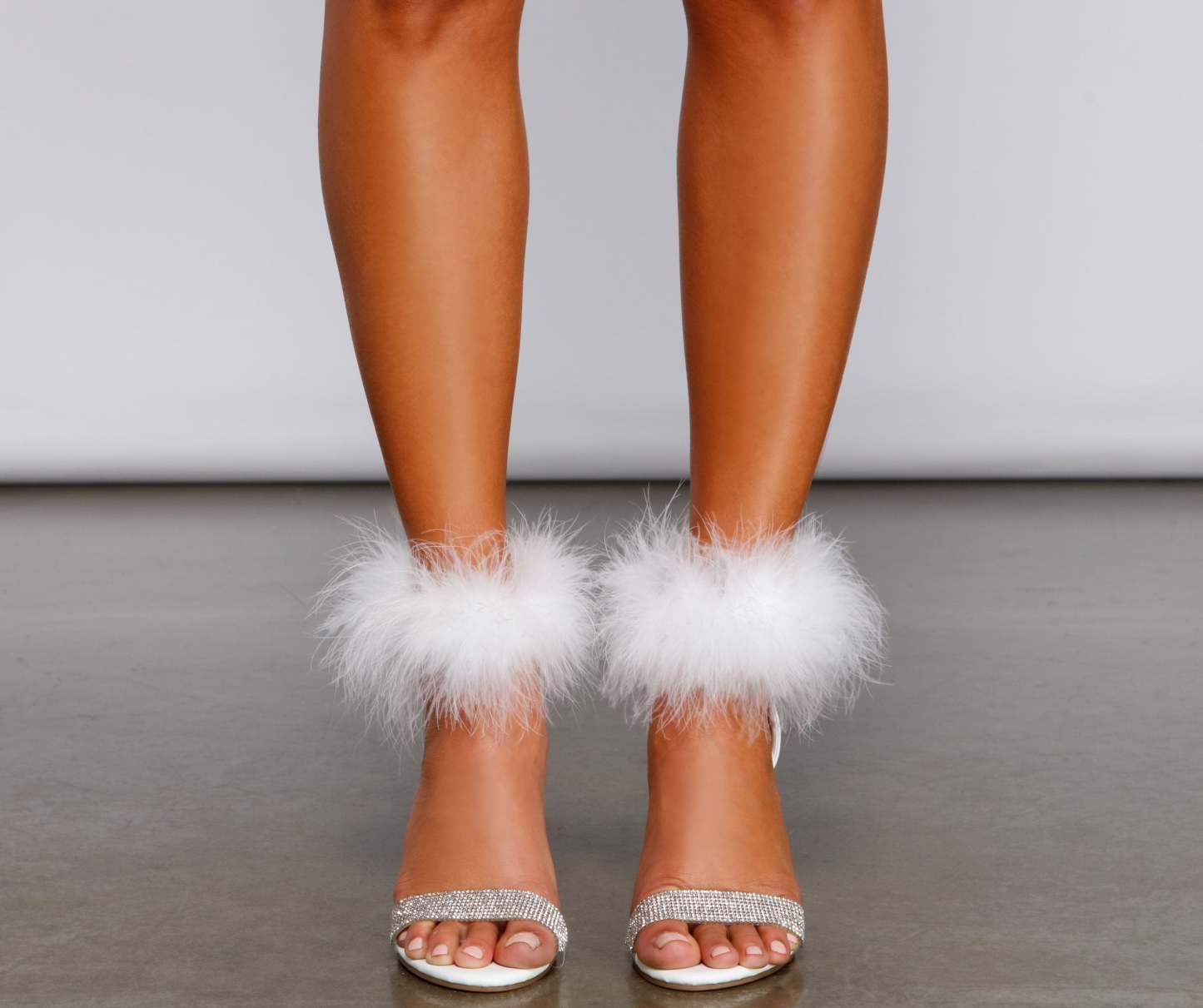 Forever Glam Marabou Block Heels - Lady Occasions
