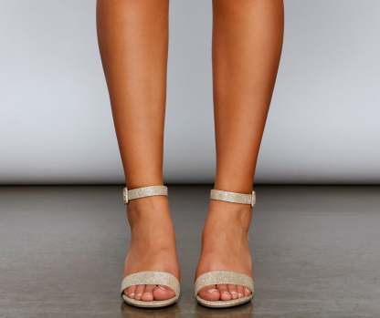 Glitzy And Gorgeous Glitter Block Heels - Lady Occasions
