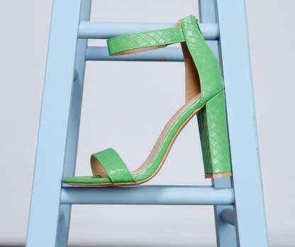 Don't Stop Faux Leather Croc Embossed Block Heels - Lady Occasions