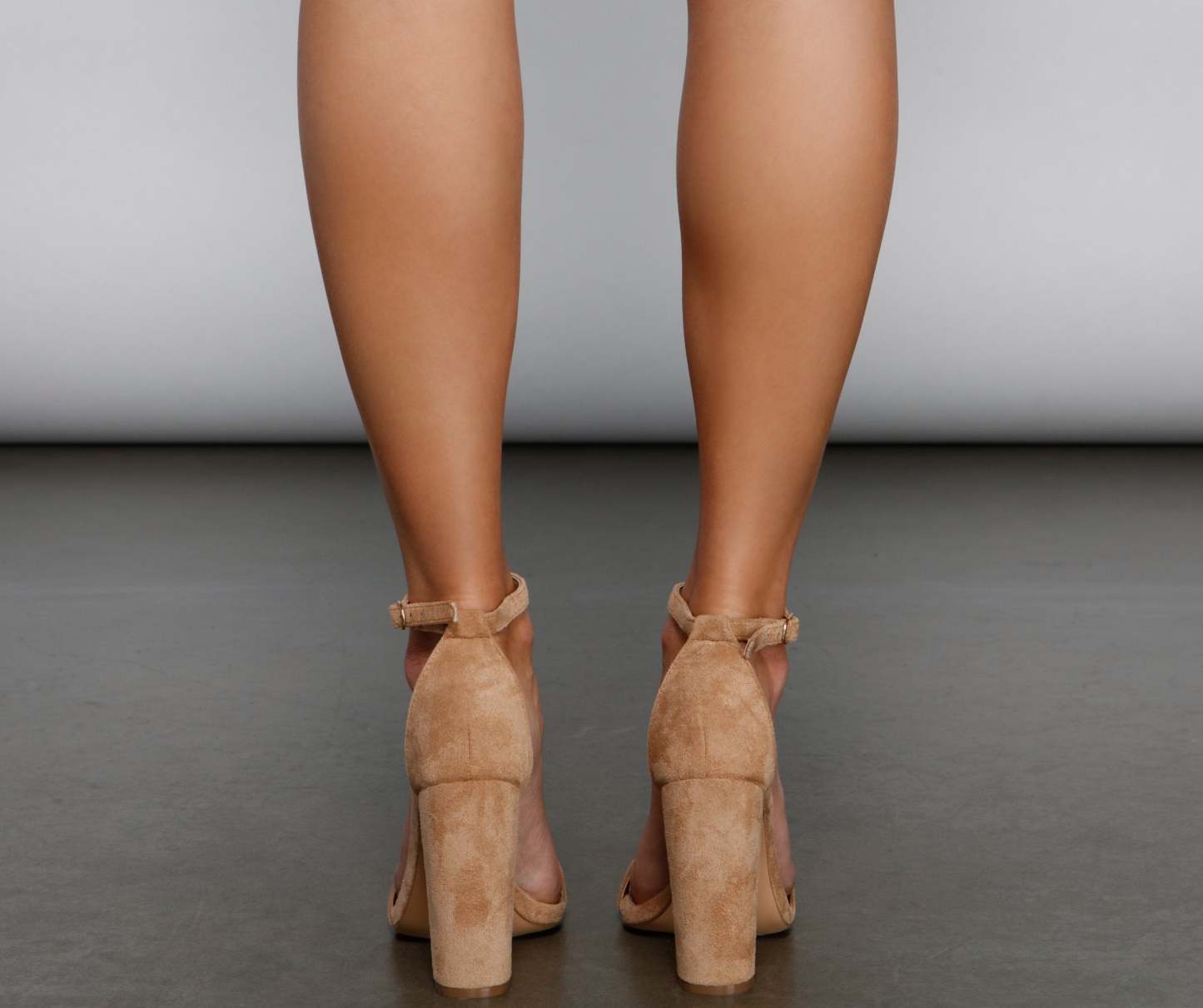 Essential Faux Suede Block Heels - Lady Occasions