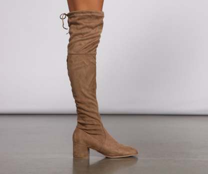 Stylish Must-Have Over The Knee Block Heel Boots - Lady Occasions