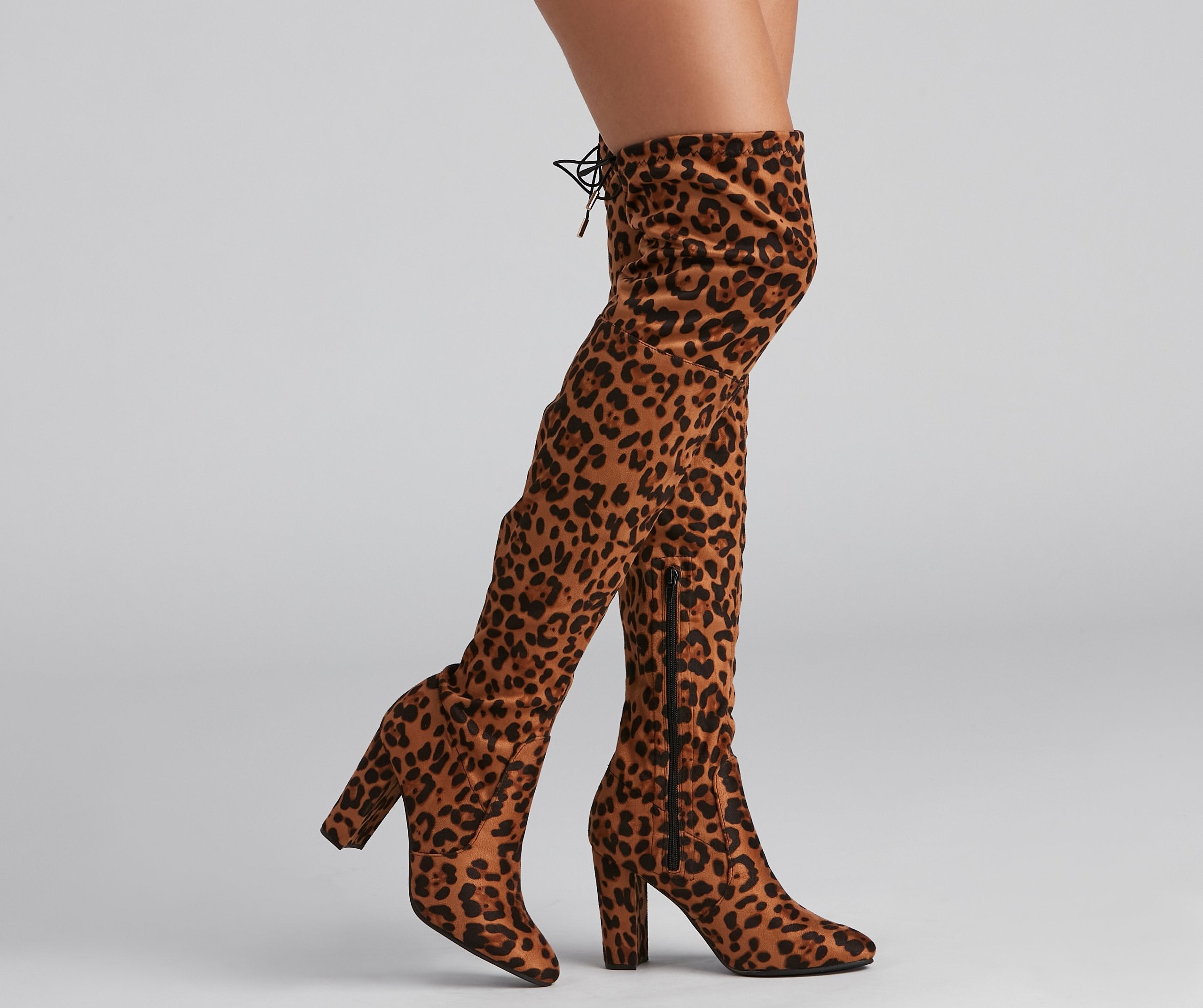Leopard Love Over-The-Knee Boots - Lady Occasions