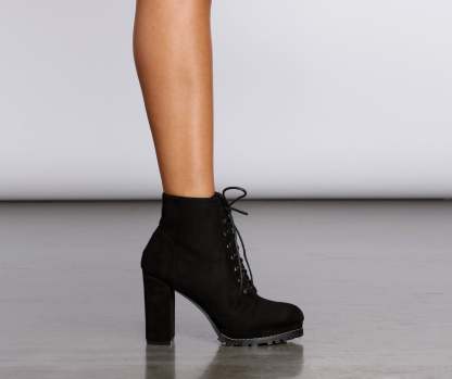 Get To Work Lace-Up Boots - Lady Occasions