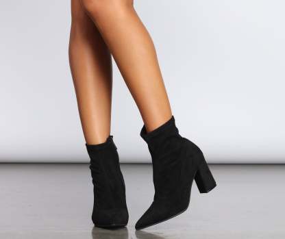 Stride In Faux Suede Booties - Lady Occasions