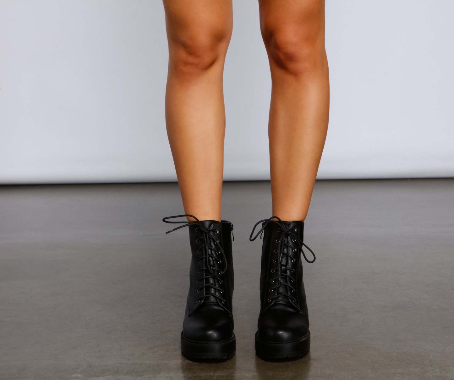 Edgy Babe Platform Lace-Up Booties - Lady Occasions