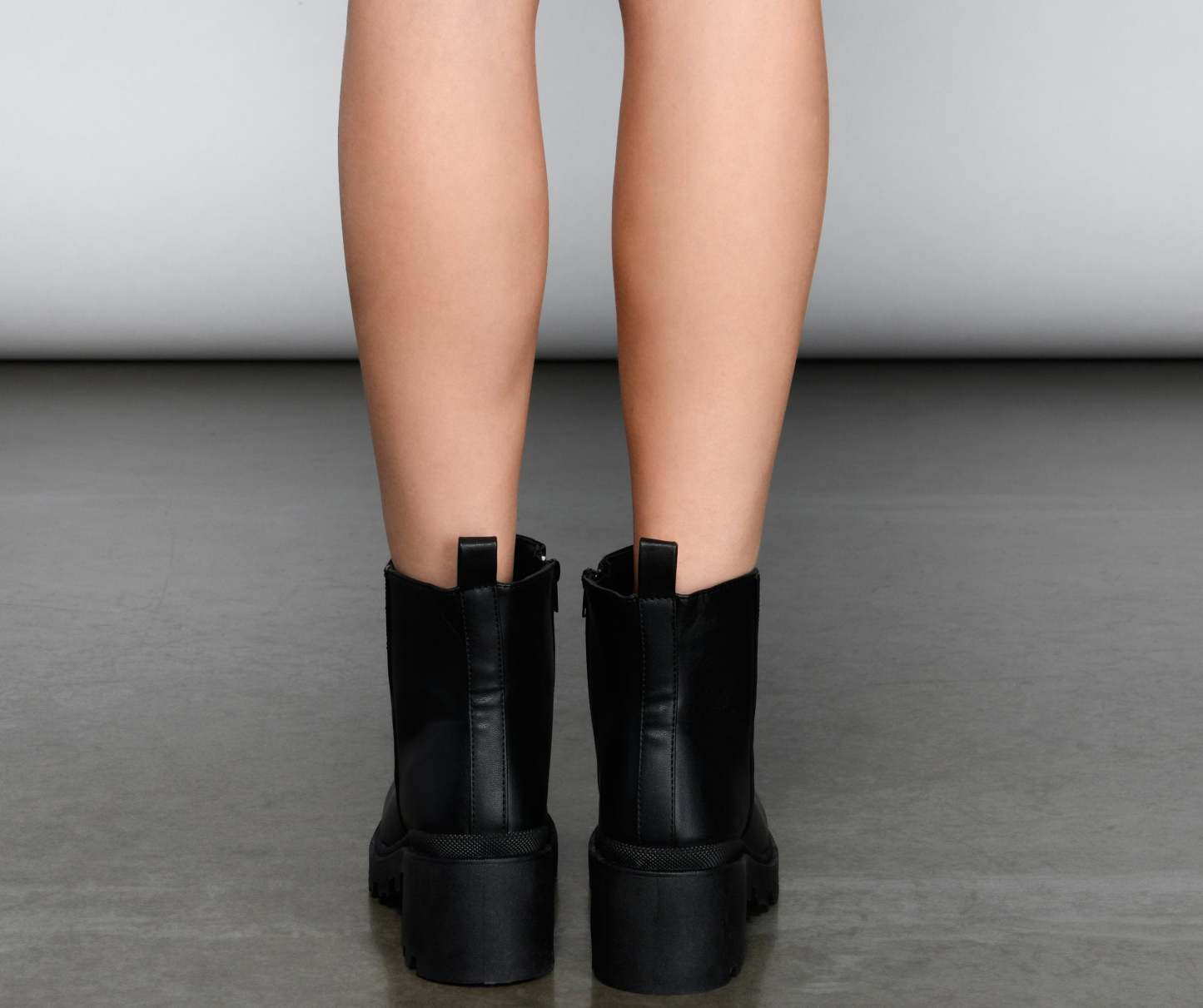 Edgy Glam Lug Sole Ankle Booties - Lady Occasions