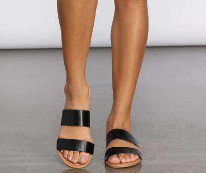 Step Into Simplicity Slide Sandals - Lady Occasions