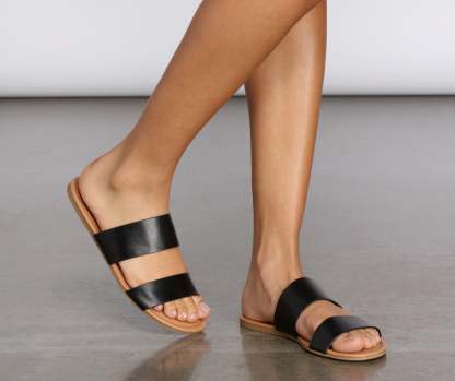 Step Into Simplicity Slide Sandals - Lady Occasions