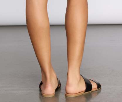 Step Into Simplicity Slide Sandals - Lady Occasions