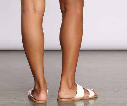 Step Into Simplicity Slide Sandals - Lady Occasions