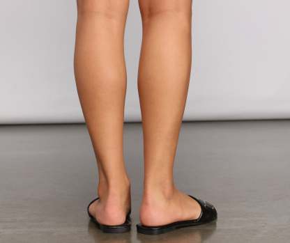 Faux Leather Quilted Studded Sandals - Lady Occasions