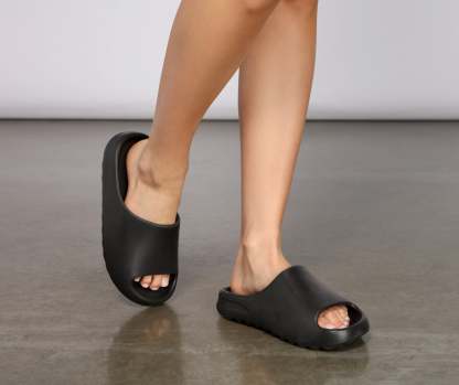 Essential Basic Lug Sole Slides - Lady Occasions