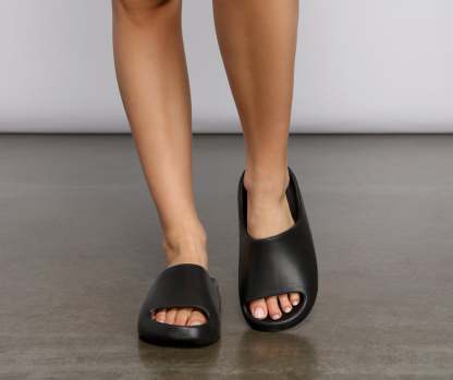 Essential Basic Lug Sole Slides - Lady Occasions