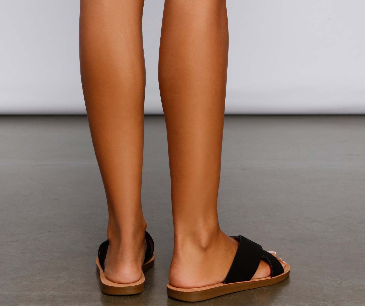 Criss Cross Chic Faux Nubuck Sandals - Lady Occasions