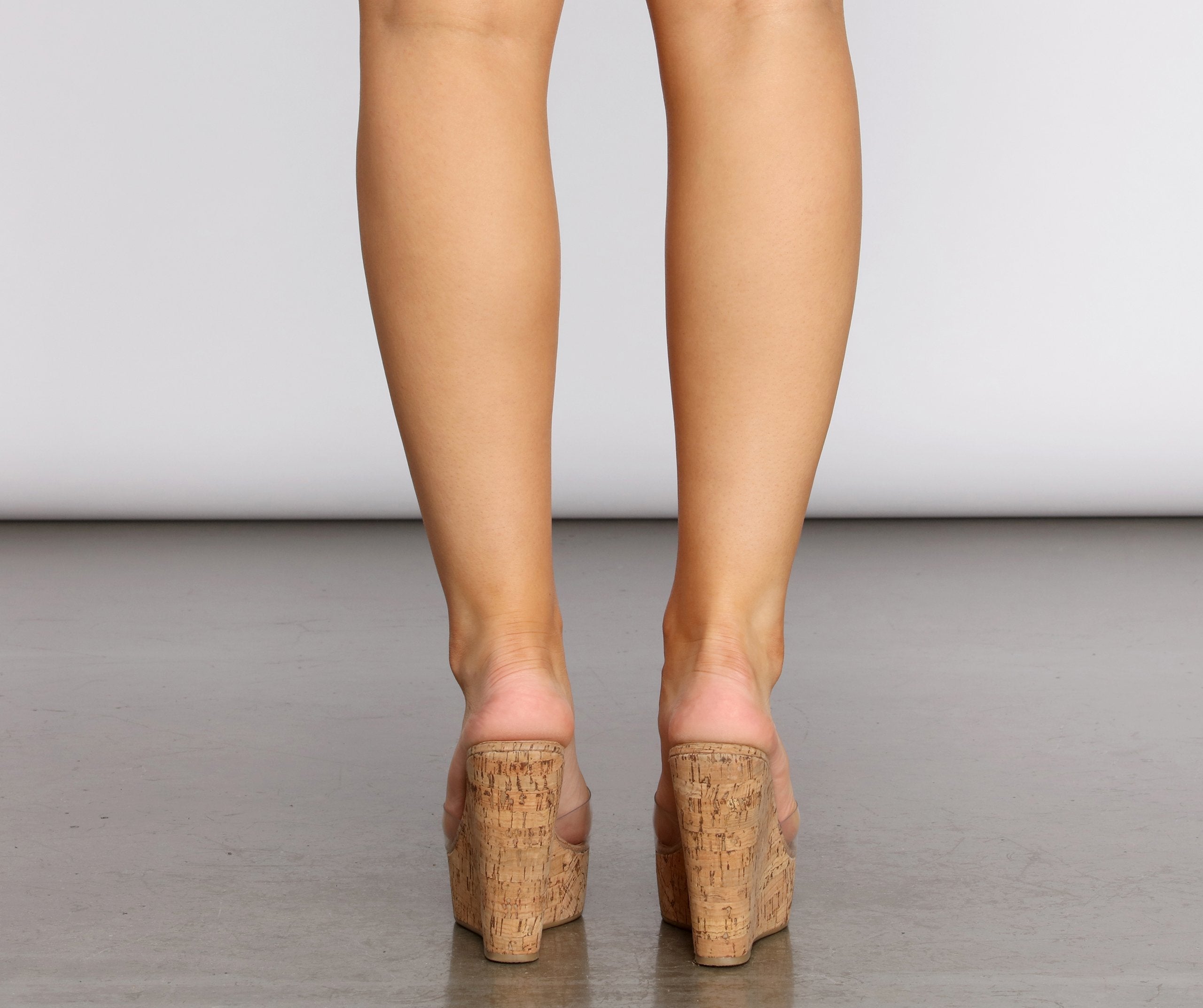 Cork Slide On Wedges - Lady Occasions