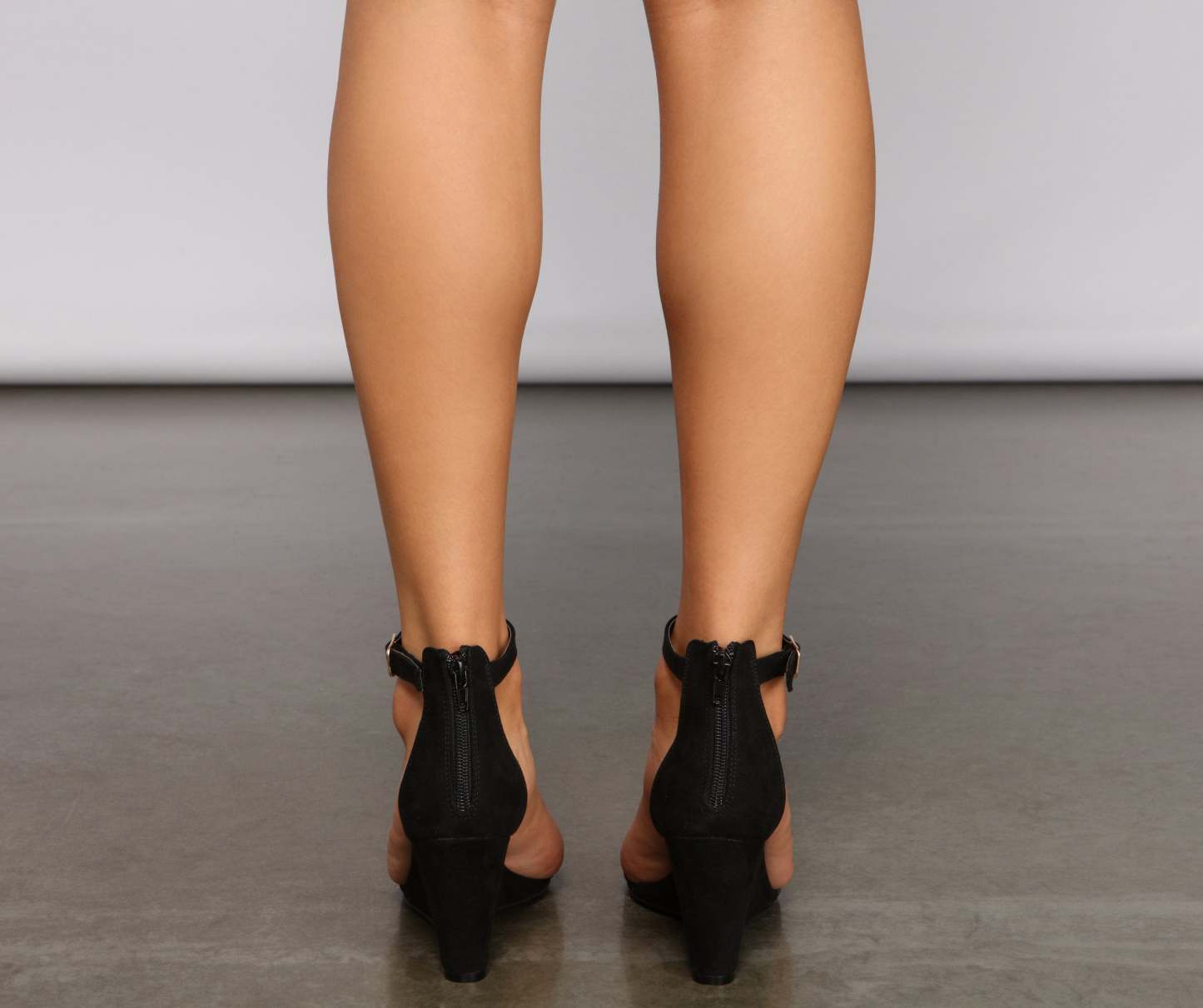 Effortless Style Faux Suede Wedges - Lady Occasions