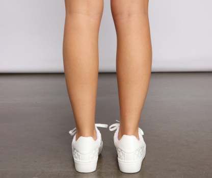 Faux Leather Quilted Chic Sneakers - Lady Occasions