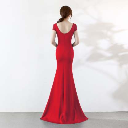 Eremi slim fit long fishtail dress - Lady Occasions
