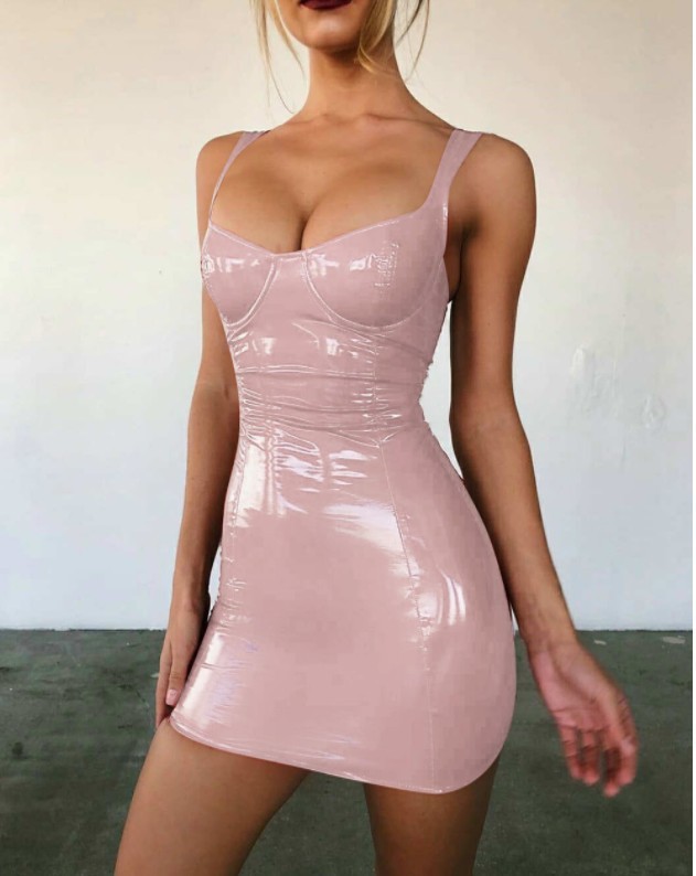 Dangerous Woman Latex Mini Dress