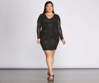 Plus Set In Heat Stone Dress - Lady Occasions