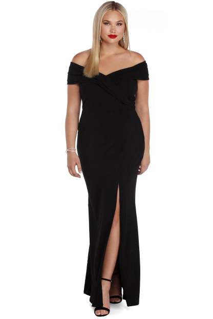 Plus Dianna Evening Wrap Dress - Lady Occasions