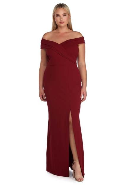 Plus Dianna Evening Wrap Dress - Lady Occasions