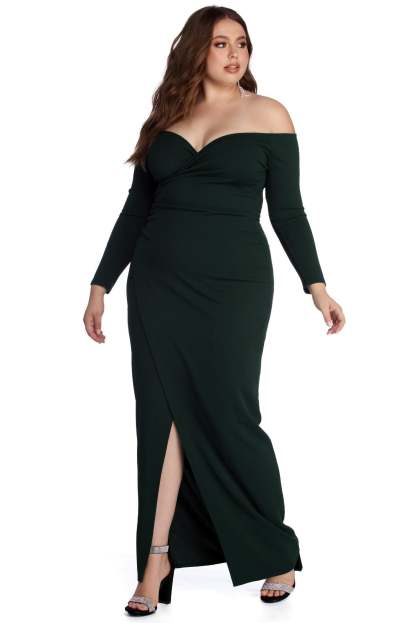 Plus Dianna Evening Wrap Dress - Lady Occasions
