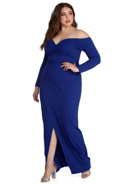 Plus Dianna Evening Wrap Dress - Lady Occasions