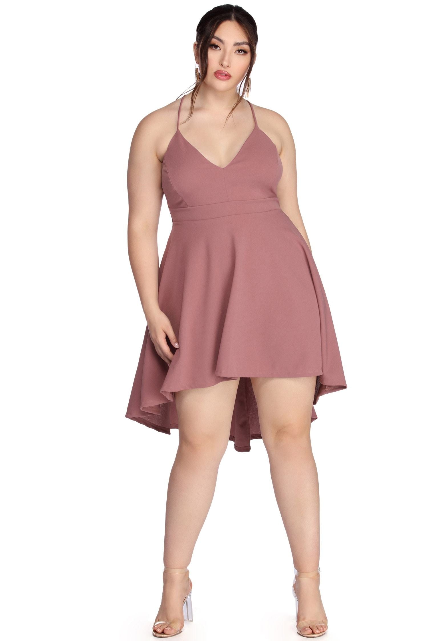 Plus Swept Off Your Feet High-Low Dress - Lady Occasions