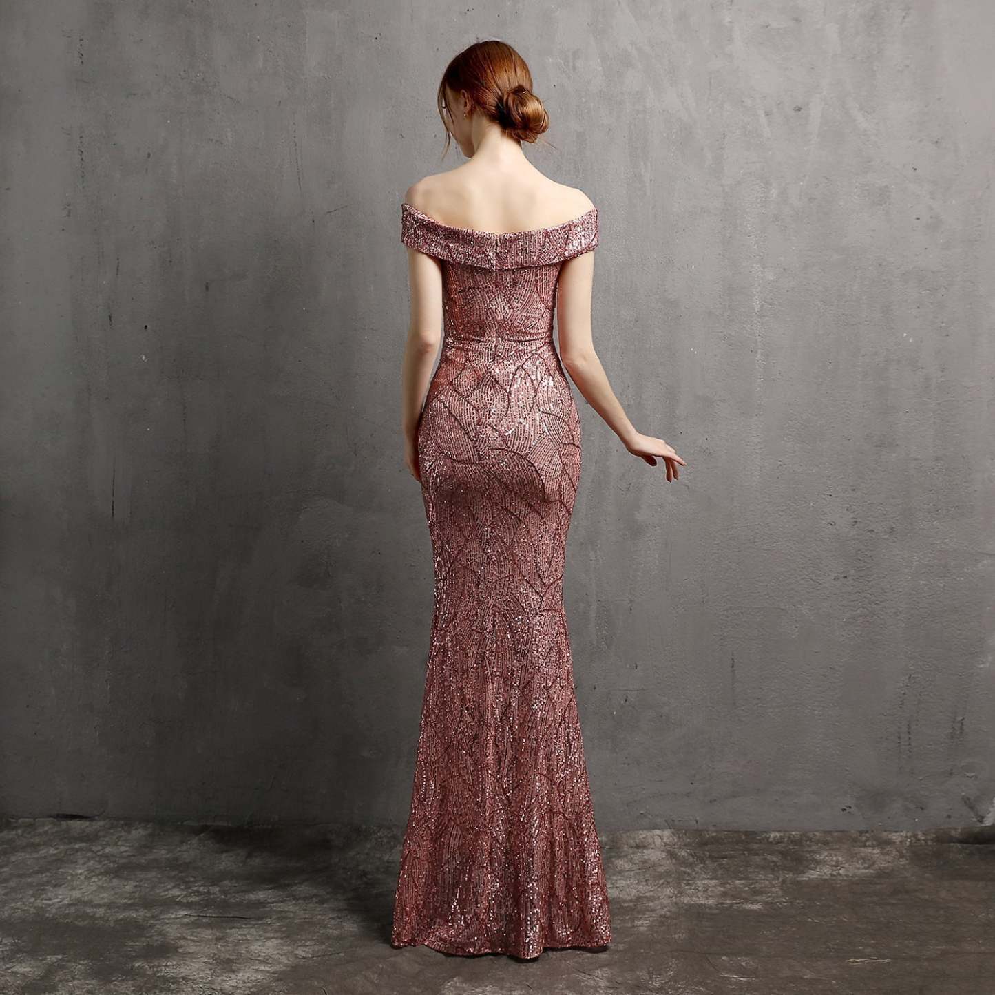 Olivia Formal Glitter Dress - Lady Occasions