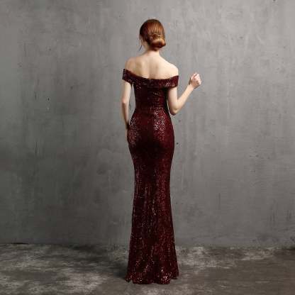 Olivia Formal Glitter Dress - Lady Occasions