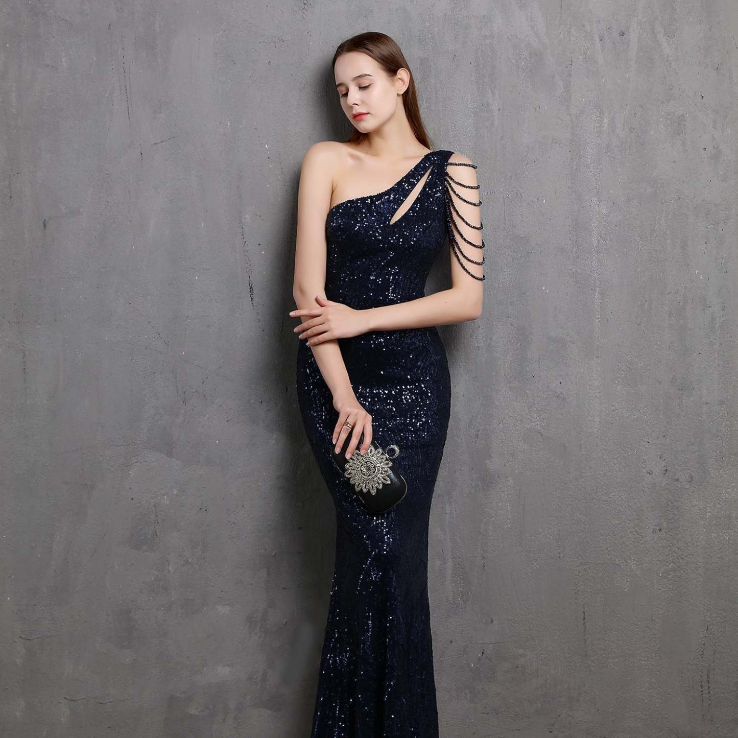 Mayven One Shoulder Formal Dress - Lady Occasions