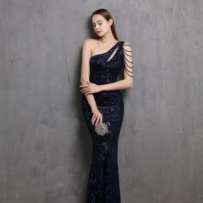 Mayven One Shoulder Formal Dress - Lady Occasions