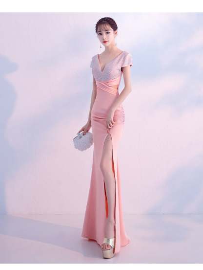 Isabella Formal High Slit Dress - Lady Occasions