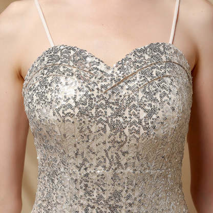Jerry sling-mesh fishtail dress - Lady Occasions