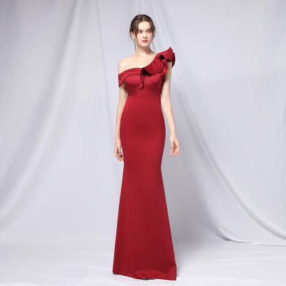 Delana Elegant Formal One Shoulder Dress - Lady Occasions
