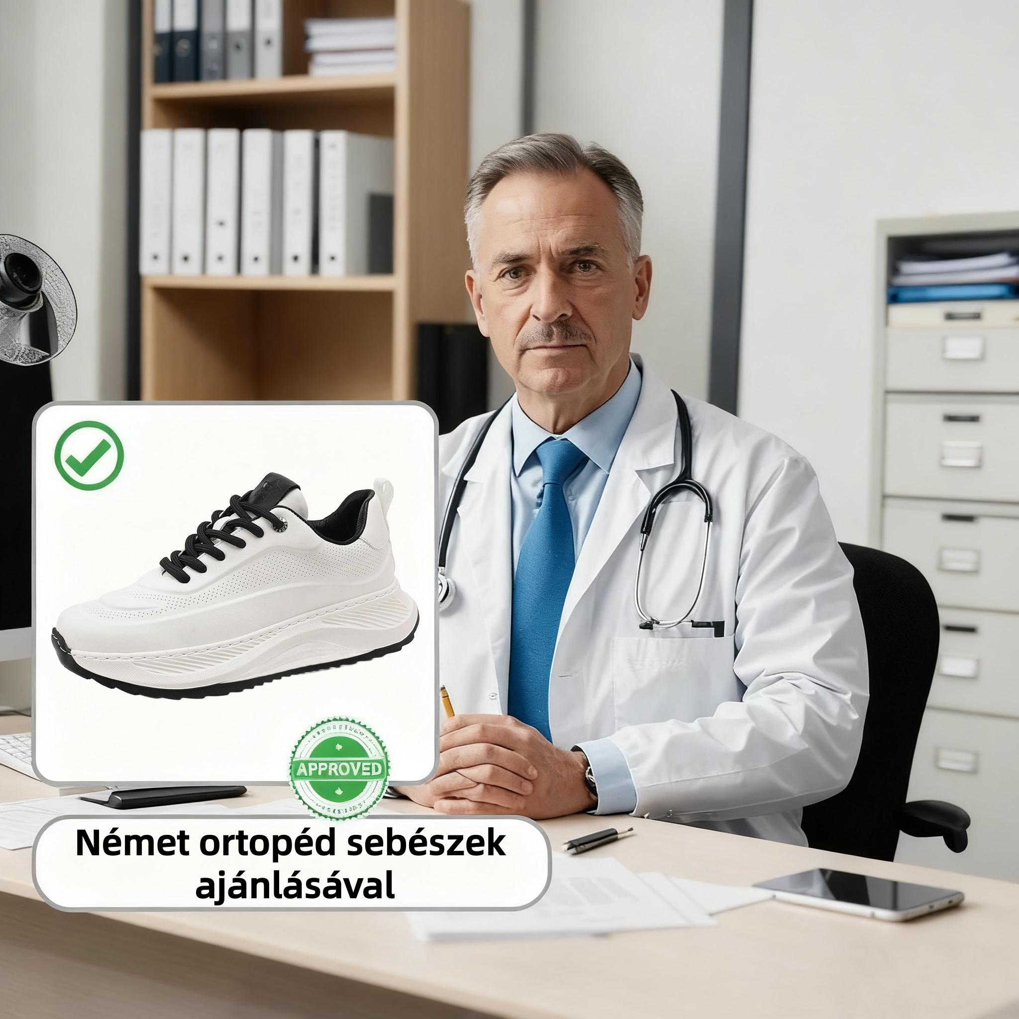 ⏰Utolsó nap! 70% kedvezmény - ne maradj le! 👞Ergonómiailag tervezett ortopéd cipő, puha és kényelmes, vízálló és csúszásmentes🦶Csillapítsd a lábfájdalmat.