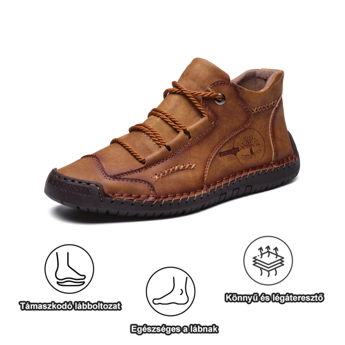 [⏰Korlátozott ideig 70% kedvezmény - ne hagyd ki] Ergonomikus kialakítású ortopéd cipő - Prémium bőr + kézzel varrott 👞