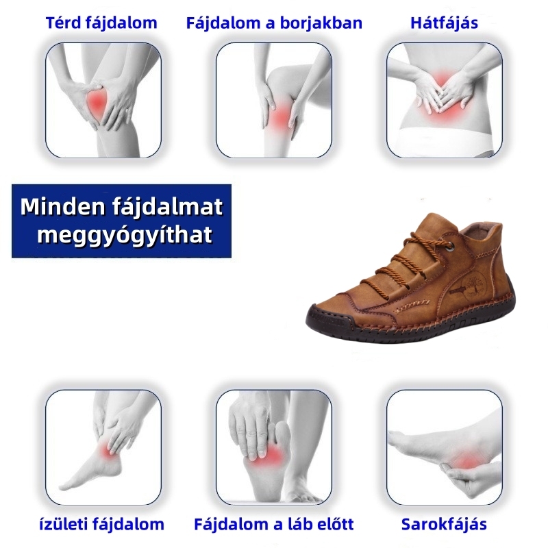 [⏰Korlátozott ideig 70% kedvezmény - ne hagyd ki] Ergonomikus kialakítású ortopéd cipő - Prémium bőr + kézzel varrott 👞