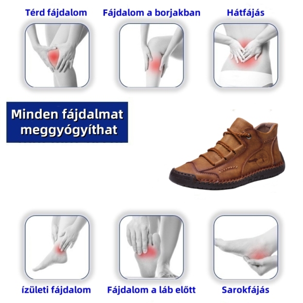 [⏰Korlátozott ideig 70% kedvezmény - ne hagyd ki] Ergonomikus kialakítású ortopéd cipő - Prémium bőr + kézzel varrott 👞