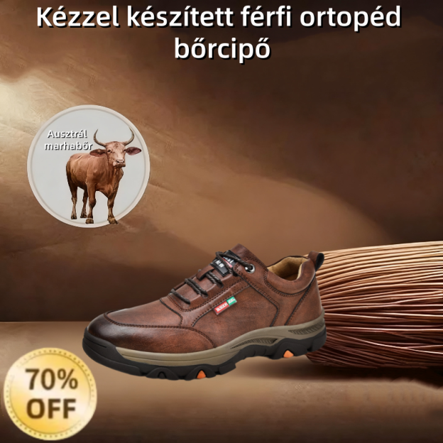 【🎁50% kedvezmény ma - ne hagyd ki】 Ergonomikus kialakítású ortopéd cipő - kiváló minőségű bőr + kézzel varrott 👞